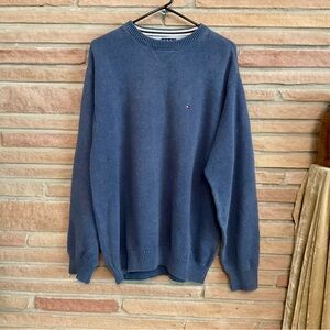 Tommy Hilfiger Vintage Men’s Cotton Sweater Blue Large